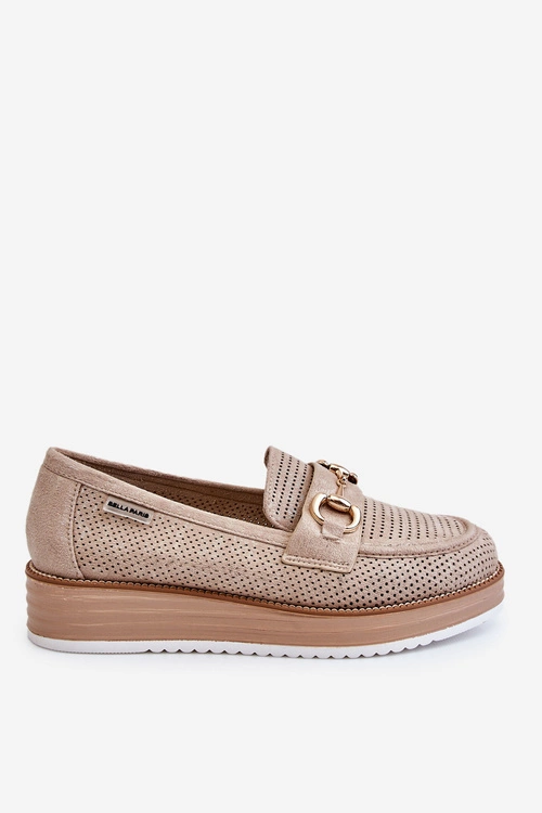 Damskie Mokasyny Na Platformie Beżowe Danny