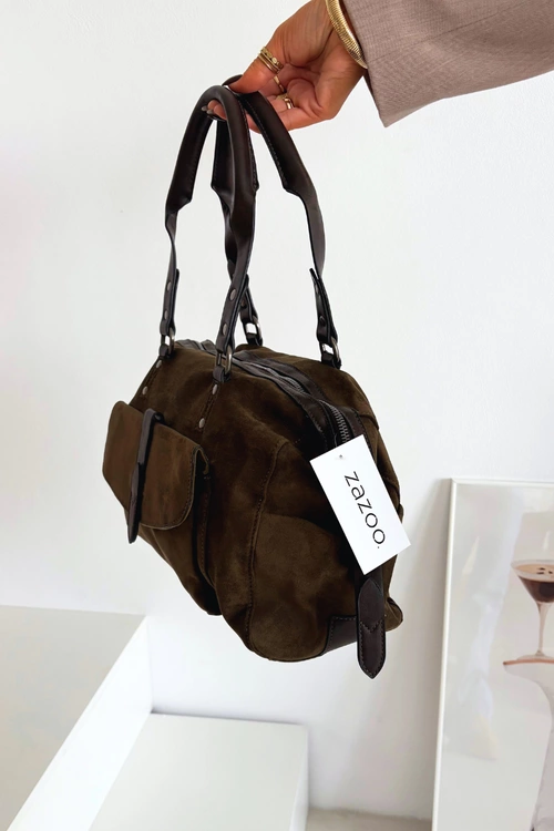 Torebka Z Eko Zamszu Khaki Gressa