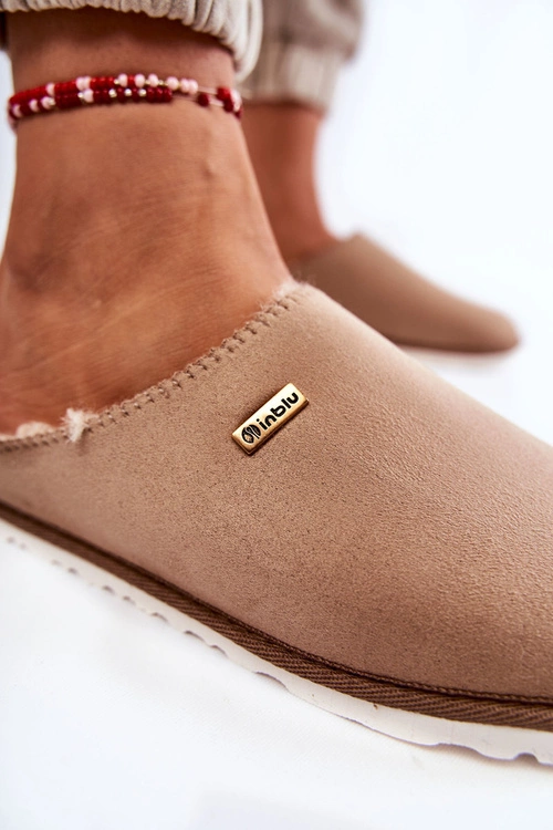 Domowe Ocieplane Klapki Papcie Inblu CS-34-011 Beżowe