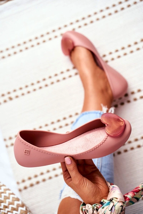 Damskie Baleriny Pachnące Gumowe ZAXY Różowe FF285052