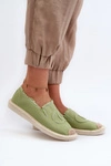 Klasyczne Damskie Espadryle Zielone Flaure 