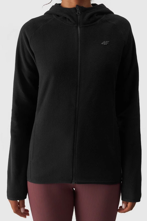 Polar Z Kapturem Regular Damski 4F 4FWMM00TFLEF291-20S Czarny