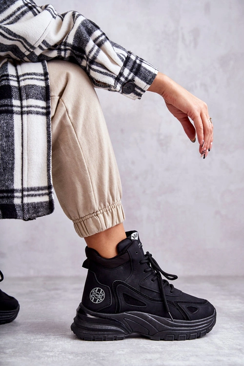 Trapery na platformie Lee Cooper LCJ-22-44-1353L Czarne