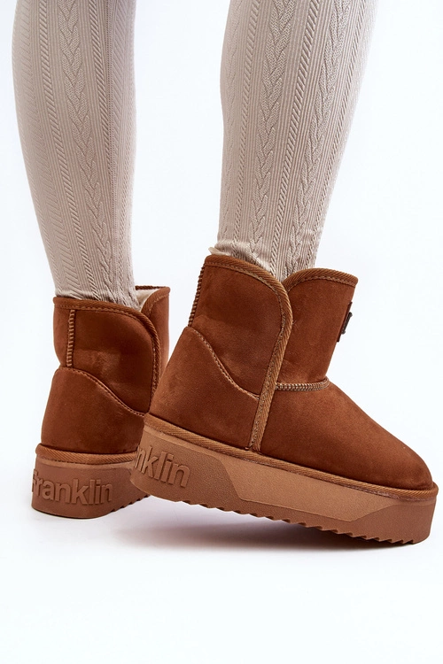 Wegańskie Śniegowce Na Platformie D.Franklin DFSH371004 Brązowe