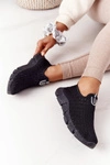 Damskie Sportowe Buty Slip-on Czarne Marathon