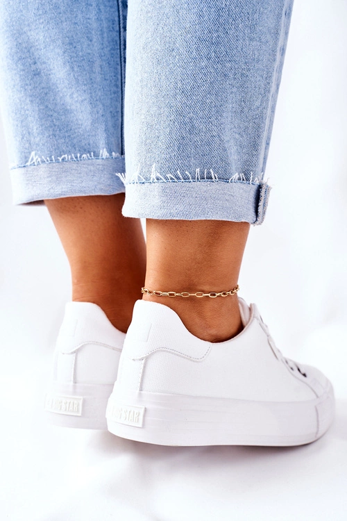 Damskie Trampki Na Platformie BIG STAR II274348 Białe