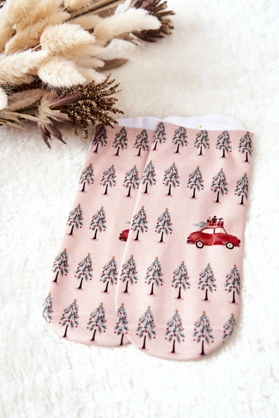 Skarpetki Stopki Choinki Pomarańczowe