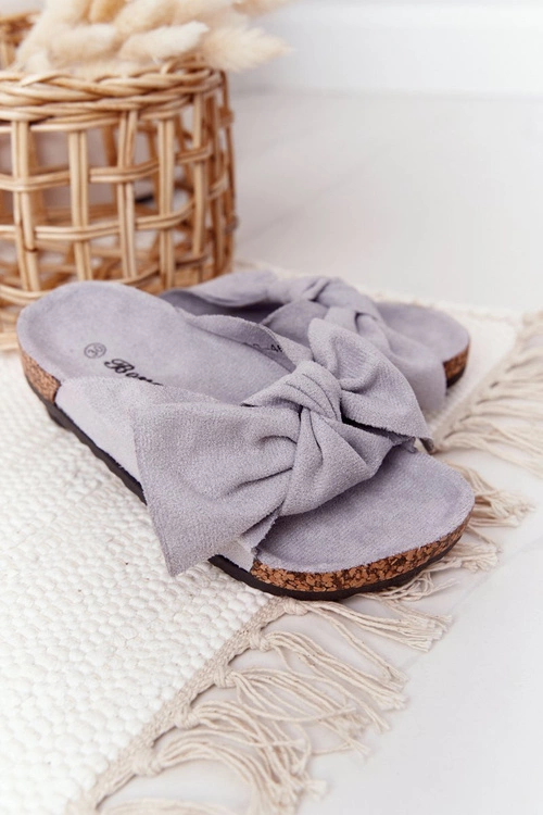 Dziecięce Klapki Na Korku Szare Little Wendy