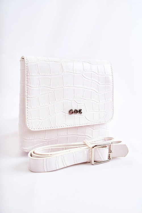 Skórzana Mała Torebka Listonoszka GOE ZNJ035 Biała