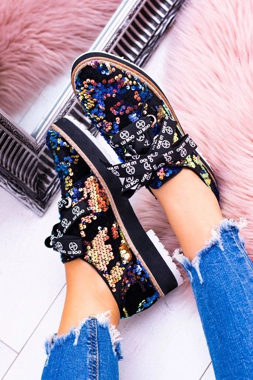 Lu Boo Damskie Półbuty Zamsz Multikolor Moonlight