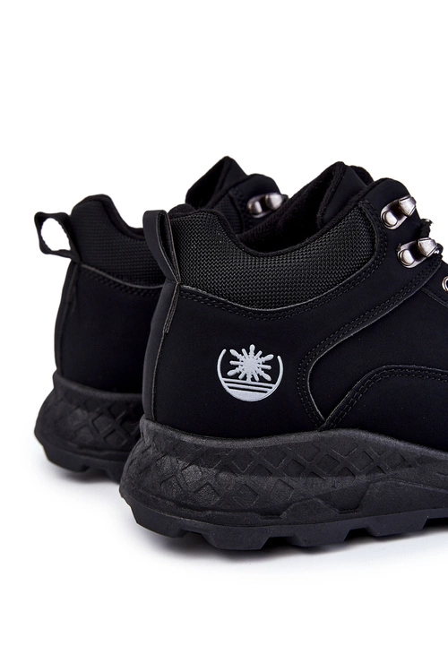 Męskie Ocieplane Buty Trekkingowe Trapery Czarne Otto