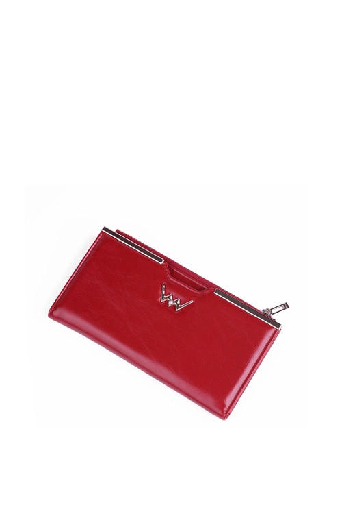 Duży Portfel Na Napy Czerwony Nadine