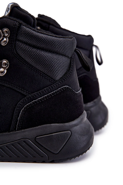 Męskie Botki Buty Trekkingowe Ocieplane Lee Cooper LCJ-22-31-1457 Czarne