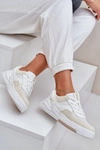 Sneakersy Na Platformie Big Star OO274A155 Biało-Beżowe
