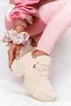 Damskie Sneakersy Na Masywnej Podeszwie Beżowe Bubbly