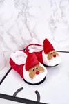 Świąteczne Dziecięce Papcie Z Mikołajem2 Czerwone Xmas
