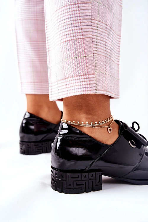 Lakierowane Półbuty Sergio Leone PB260 Czarne