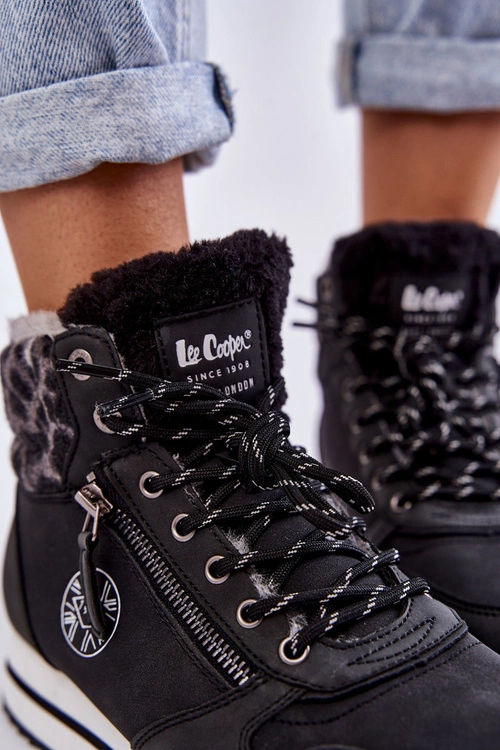 Damskie Botki Ocieplane Lee Cooper LCJ-22-31-1448 Czarne