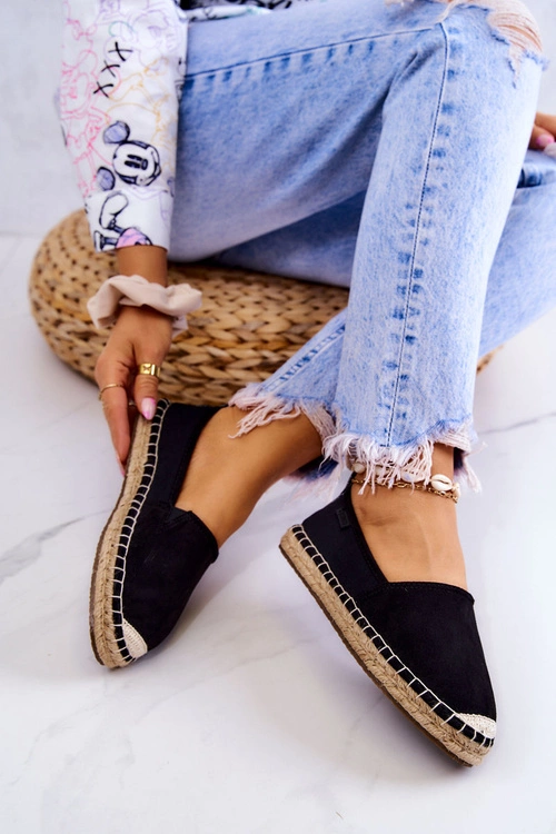 Damskie Klasyczne Espadryle Big Star JJ274952 Czarne