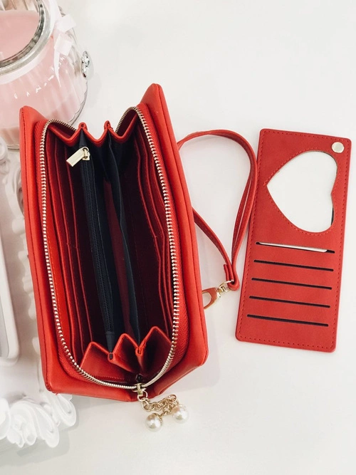 Duży Damski Czerwony Portfel