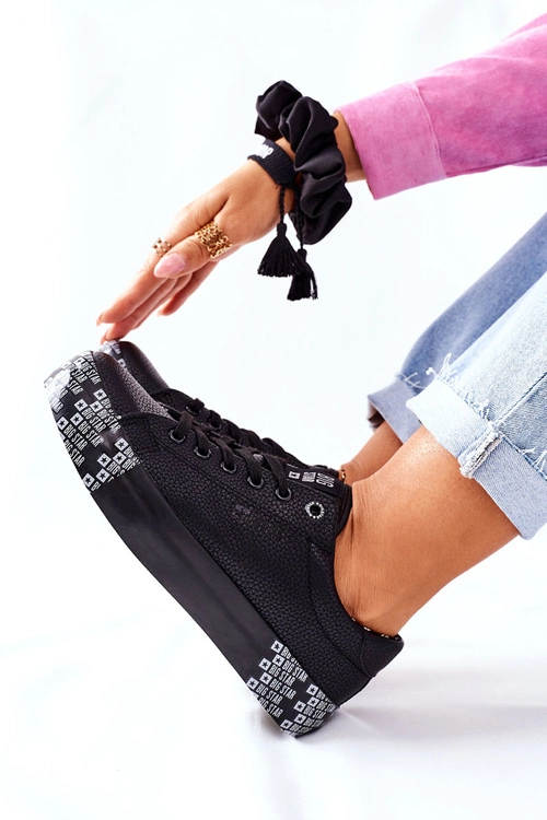 Damskie Trampki Na Platformie BIG STAR II274183 Czarne