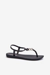 Damskie Płaskie Sandały Japonki 83507 Ipanema Class Blown Up Sandal Fem Czarne