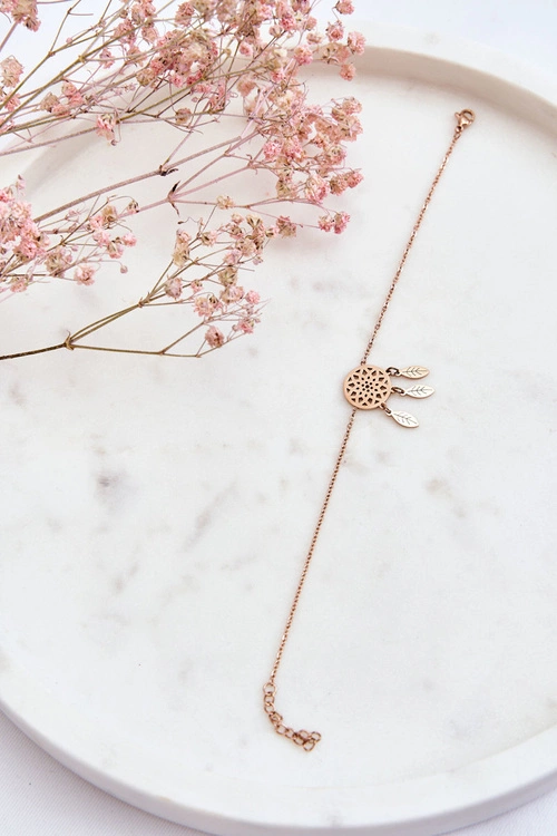 Damska Bransoletka Celebrytka Łapacz Snów Różowe Złoto