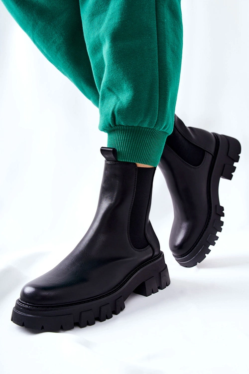 Wysokie Botki Sztyblety Czarne Hallam