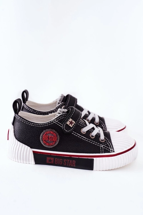 Dziecięce Skórzane Trampki BIG STAR II374042 Czarne