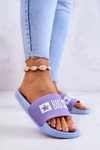 Damskie Klapki Big Star JJ274A525 Fioletowo-Niebieskie