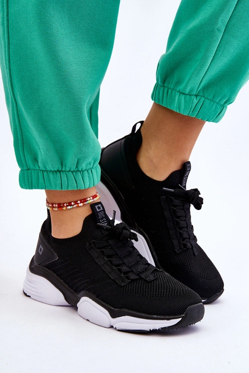 Damskie Wsuwane Buty Sportowe Memory Foam System Big Star LL274A146 Czarne