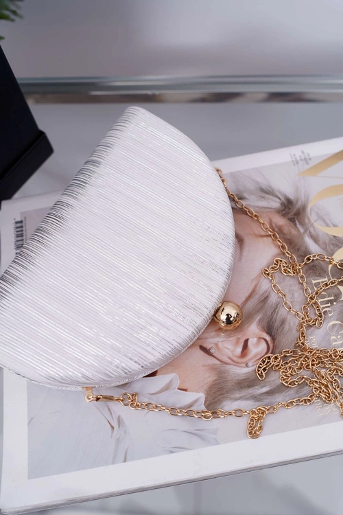 Damska Srebrna Torebka Wieczorowa