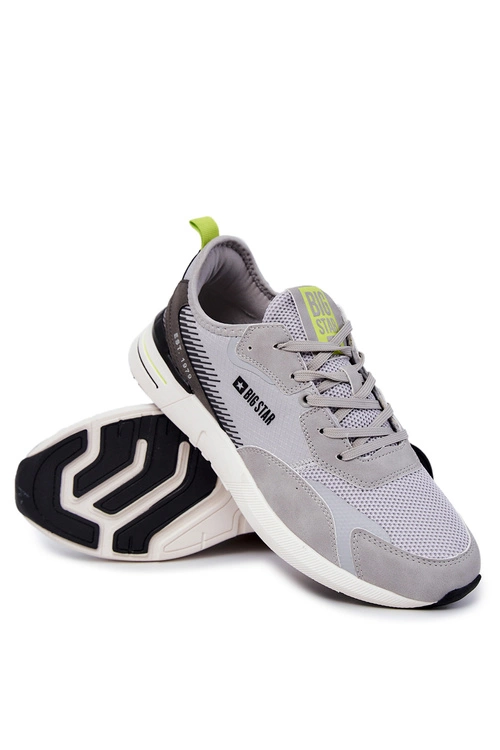 Męskie Sportowe Buty Memory Foam Big Star JJ174291 Szare