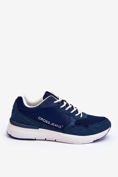 Męskie Buty Sportowe Cross Jeans LL1R4051 Granatowe