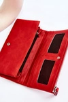 Damski Duży Pojemny Portfel Czerwony Evina
