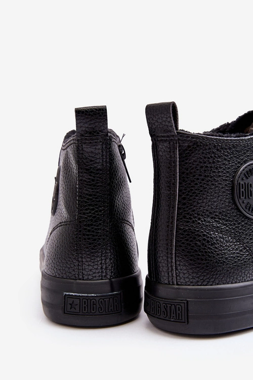 Ocieplane Męskie Trampki Na Suwak Czarne Big Star MM174012
