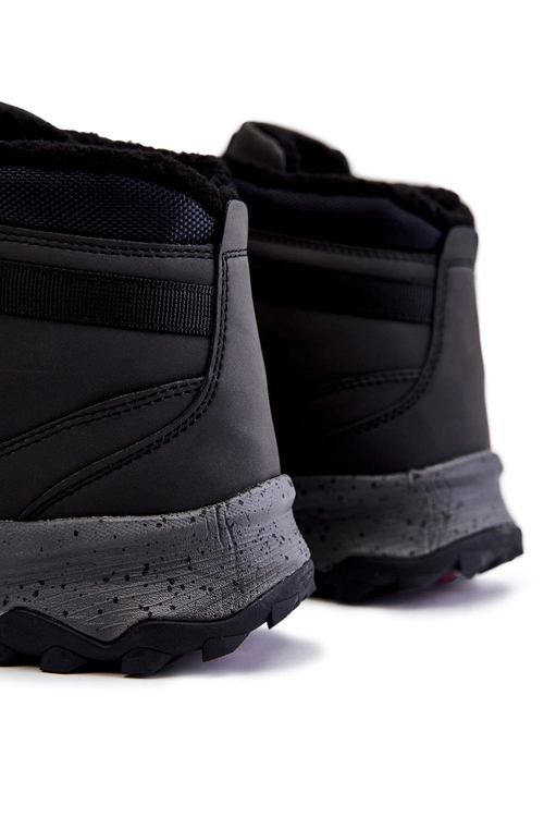 Męskie Ocieplane Buty Trekkingowe Cross Jeans KK1R4027C Czarne