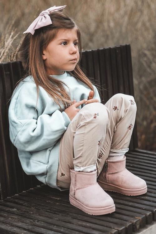 Dziecięce Śniegowce Ocieplane Na Suwak Różowe Big Star MM374101