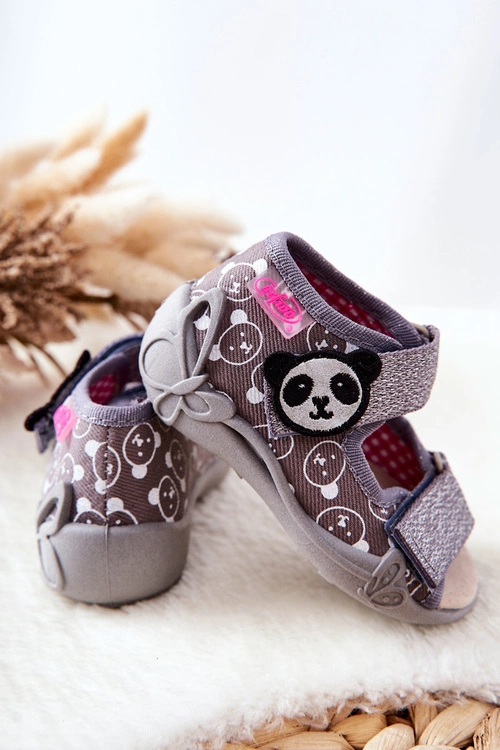 Sandałki Befado Na Rzep 342P031 Szare