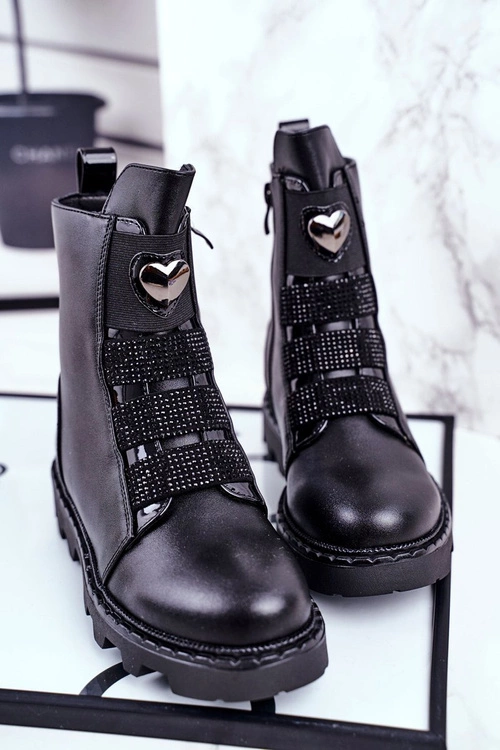 Dziecięce Botki Ocieplane Czarne Balloon