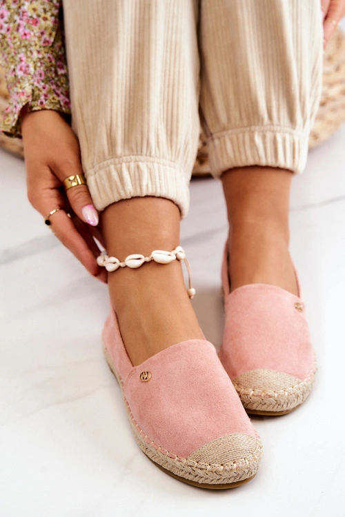 Damskie Zamszowe Espadryle Różowe Joaquin