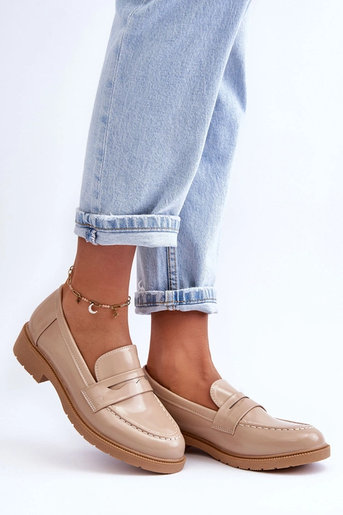 Klasyczne Damskie Mokasyny Beżowe Faradays