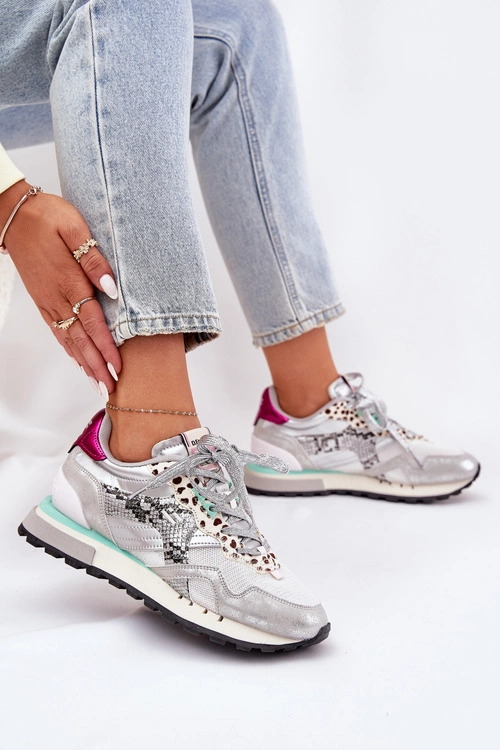Sneakersy Buty Sportowe Damskie D.Franklin DFSH378006 Srebrne