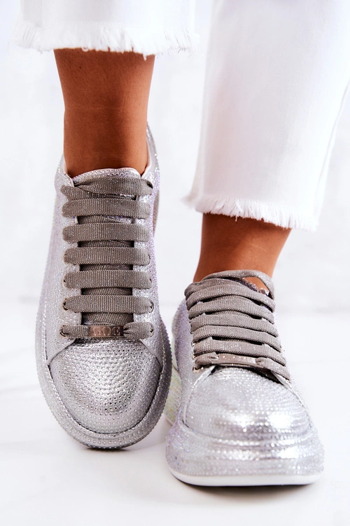 Sneakersy Buty Sportowe Dżety GOE JJ2N4048 Srebrne
