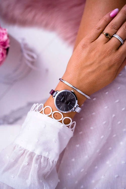 Damski Zegarek Ernest Srebrny Kalama