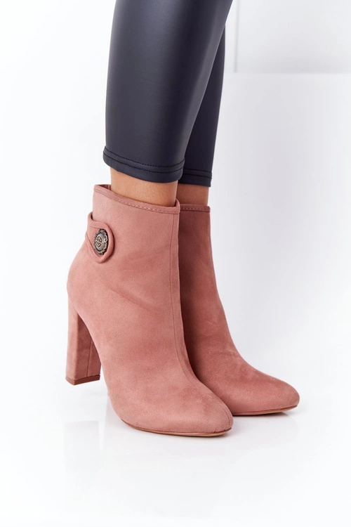 Klasyczne Botki Na Słupku Lu Boo Różowe