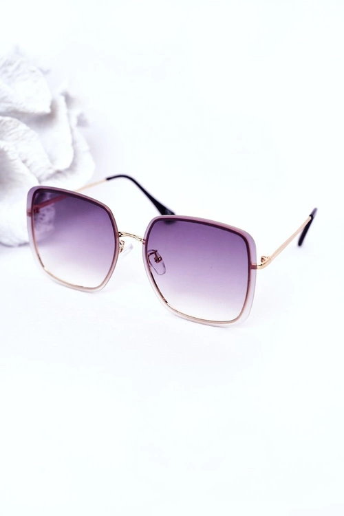 Złote Kwadratowe Okulary Grafitowe Ombre