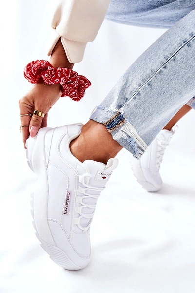 Sportowe Buty Cross Jeans Białe EE2R4133C