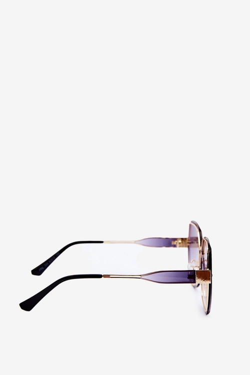 Okulary Przeciwsłoneczne Damskie Z Cieniowanymi Szkiełkami UV400 Czarno-Złote