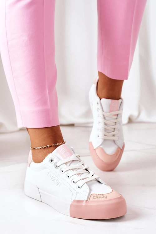 Damskie Skórzane Tenisówki BIG STAR II274027 Białe